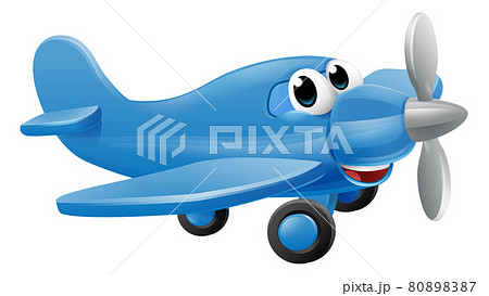 Airplane Cartoon Character - Stock Illustration [80898387] - PIXTA