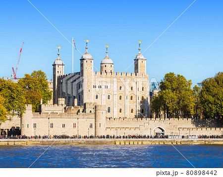 イギリス 世界遺産 ロンドン塔の写真素材