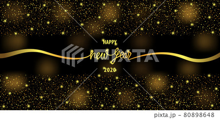 Happy New Year 2020 Vector Luxury Greeting Web Banner 80898648