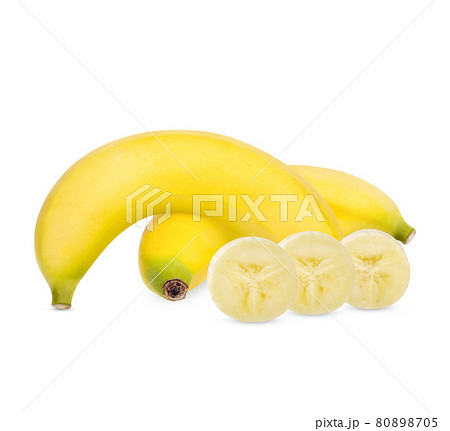 Fresh banana isolated on white background 80898705