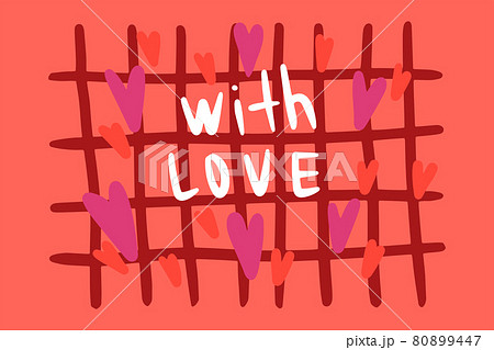 Valentine's day, congratulations on postcards, hand drawn sketch with hearts and the inscription. Vector design illustration for print Valentine's day, congratulations on postcards, hand drawn sketch with hearts and the inscription. Vector design illustration for print 80899447