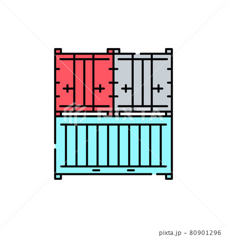 Container olor line icon. Pictogram for web page, mobile app 80901296