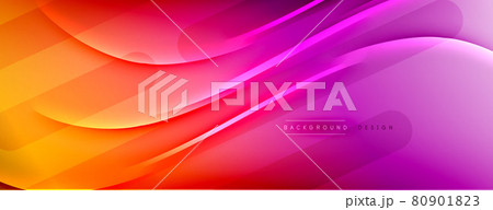 Abstract background - lines composition created with lights and shadows. Technology or business digital template. Trendy simple fluid color gradient abstract background with dynamic 80901823