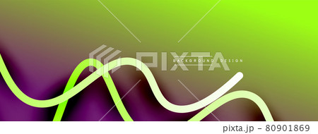 Abstract gradient background with wave line with shadow effect. Geometric composition. 3D shadow effects and fluid gradients 80901869