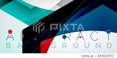 Vector color hexagons geometric abstract background 80902853