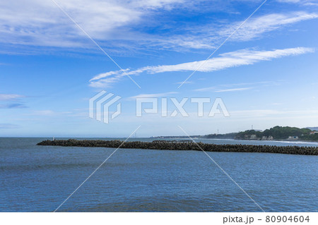 茨城県日立市　会瀬港の防波堤 80904604