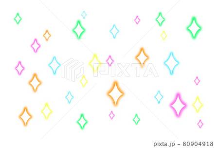 キラキラエフェクト(カラフル)のイラスト素材 [80904918] - PIXTA