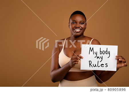 My Body My Rules. Curvy Black Woman Showing Poster My Body My Rules. Curvy Black Woman Showing Poster 80905896