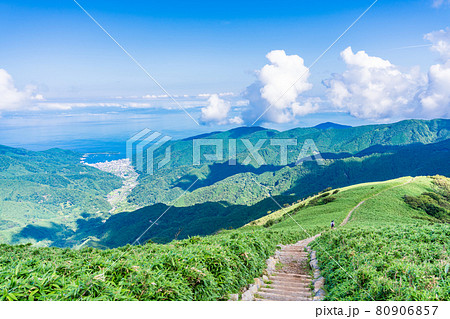 【静岡県】達磨山・山頂から眺める戸田の町、駿河湾、静岡方面 80906857