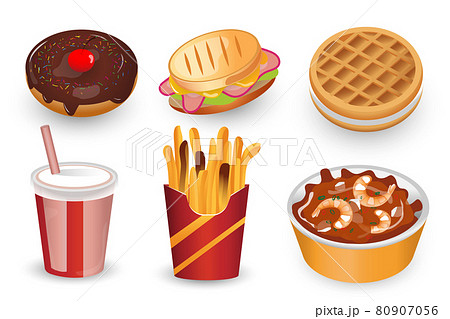 set of street food set of street food 80907056