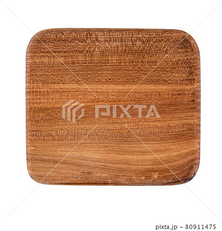 Isolated brown square natural wooden bowl Isolated brown square natural wooden bowl 80911475
