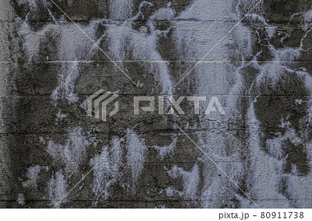 カナダ　酷寒の廃墟の壁 80911738