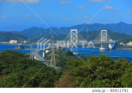 淡路島から見た鳴門海峡と大鳴門橋 淡路島から見た鳴門海峡と大鳴門橋 80911781