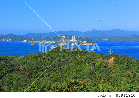 淡路島から見た鳴門海峡と大鳴門橋 淡路島から見た鳴門海峡と大鳴門橋 80911810