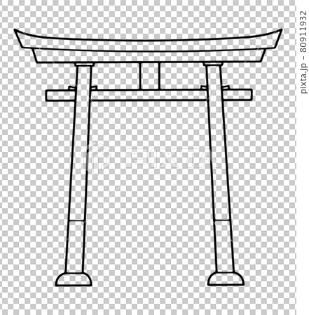 Torii icon contour line 80911932