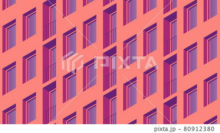 Isometric Building Facade Illustration 80912380