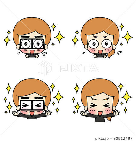 大喜びする男女のイラストのイラスト素材