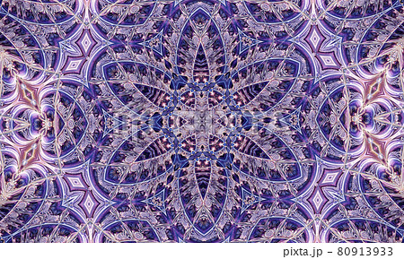 A kaleidoscope pattern with polygon and rhombus shapes in pink color A kaleidoscope pattern with polygon and rhombus shapes in pink color 80913933