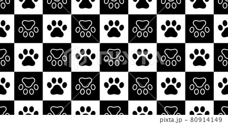 Dog Paw seamless pattern vector footprint cat pet checked scarf isolated cartoon repeat wallpaper doodle tile background design Dog Paw seamless pattern vector footprint cat pet checked scarf isolated cartoon repeat wallpaper doodle tile background design 80914149