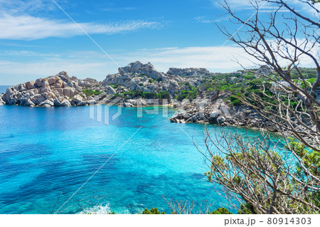 Italian island Sardinia in mediterranean sea 80914303