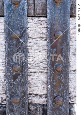 Timber wood light and old metal panels texture Timber wood light and old metal panels texture 80914312