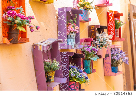 A Colorful way in Alghero, Sardinia, Italy 80914362