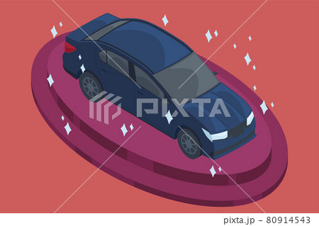 Isolated isometric 3d blue racing car Isolated isometric 3d blue racing car 80914543