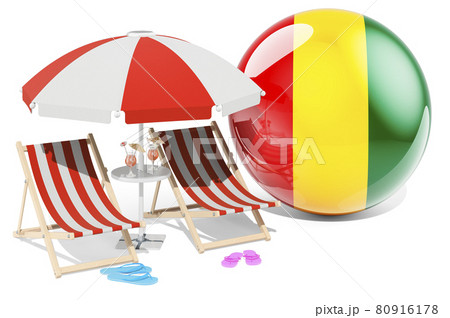 Guinean Resorts, Guinea Vacation, Tours, Travel Packages concept. 3D rendering 80916178