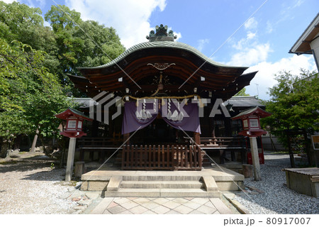 離宮八幡宮　本社拝殿　京都府大山崎町 80917007