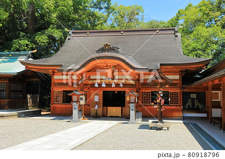 【愛媛県】快晴下の児守神社（椿神社） 80918796
