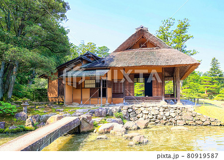 京都、桂離宮庭園の茶室 京都、桂離宮庭園の茶室 80919587