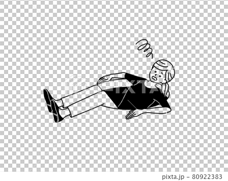 Woman falling in a hole-black Woman falling in a hole-black 80922383