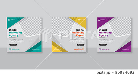 Digital business marketing social media post template 80924092