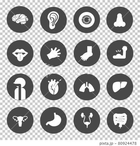 Human body built-in pictogram BLACK circle frame 80924478