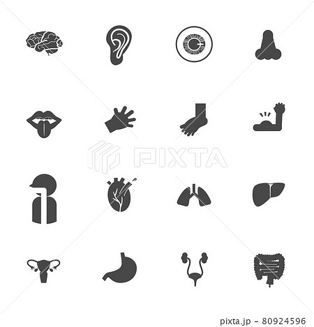 Human body built-in pictogram BLACK No frame 80924596