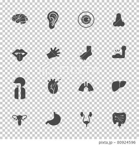 Human body built-in pictogram BLACK No frame 80924596