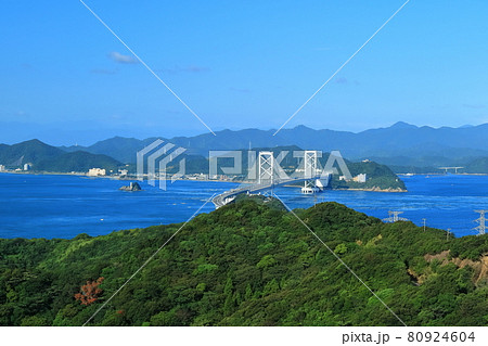 淡路島から見た鳴門海峡と大鳴門橋 淡路島から見た鳴門海峡と大鳴門橋 80924604