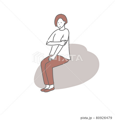 ワクチン接種前後に待機している人のイラスト ワクチン接種前後に待機している人のイラスト 80926479