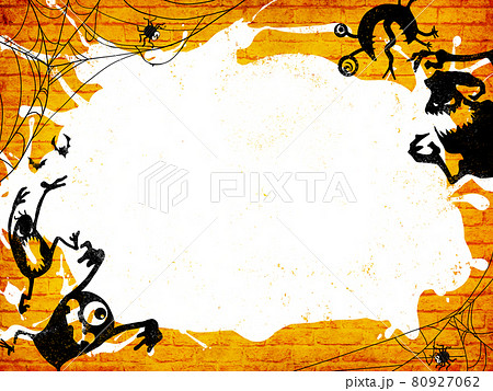 ハロウィンのフレーム素材 ハロウィンのフレーム素材 80927062