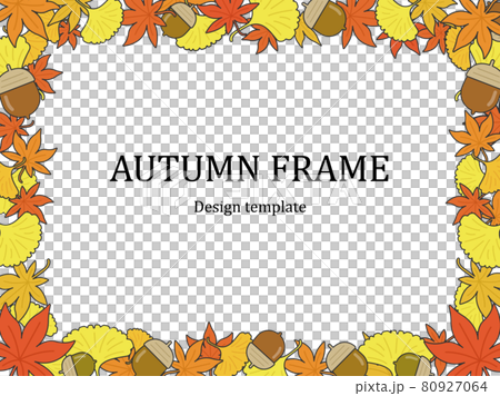 秋のフレームのイラスト 80927064