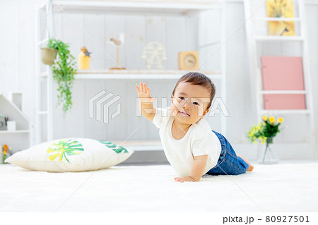 赤ちゃん　ハイハイ 80927501