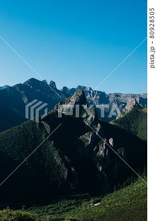 High altitude grassland mountain landscape High altitude grassland mountain landscape 80928505