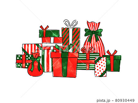 プレゼントの山 クリスマスのイラスト素材 プレゼントの山 クリスマスのイラスト素材