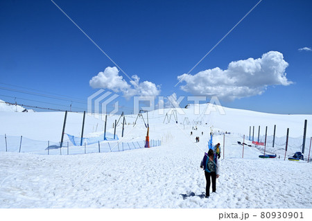 マッターホルン・グレーシャー・パラダイス、プラトー・ローザスキー場の目前に浮かぶ綿雲 80930901