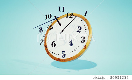 タイムスリップ。バラバラの時計。 タイムスリップ。バラバラの時計。 80931252