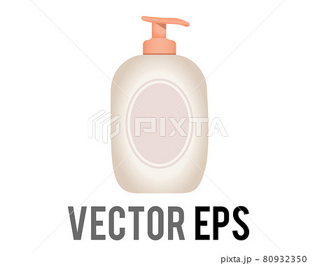 Vector bottle of skin lotion icon for moisturizer,  sunscreen, sunblock, shampoo and body wash 80932350