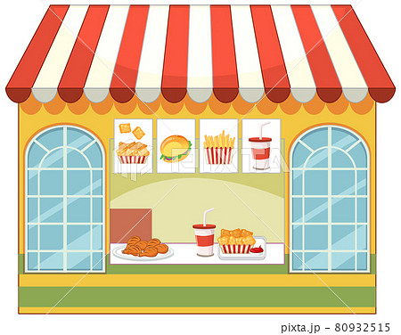Front of fast food store isolated 80932515
