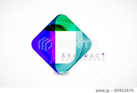 Minimal background. Abstract square shape with round corners created with wavy forms. Vector Illustration For Wallpaper, Banner, Background, Landing Page 80932870