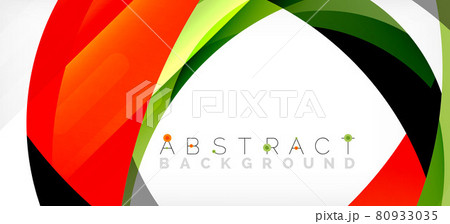 Geometric abstract background. Circle created with overlapping color shapes. Vector Illustration For Wallpaper, Banner, Background, Landing Page 80933035
