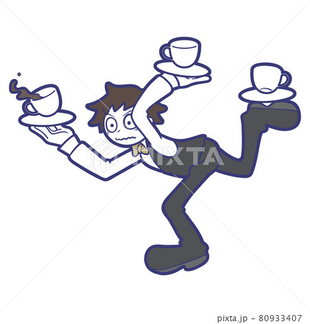 バランスをとるウェイター バランスをとるウェイター 80933407